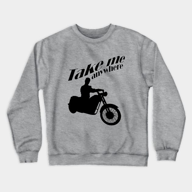 Motorcyclist Crewneck Sweatshirt by DarkoRikalo86